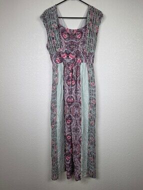 NWT $168 Free People Panel Print Boho Midi Dress